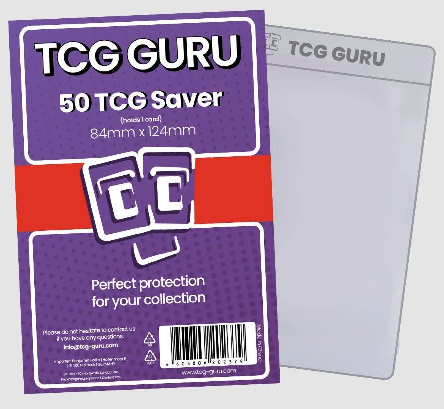 TCG Guru Grading Card Saver für PSA, Beckett, CGC und co (84mm x 124mm) (50 ct)