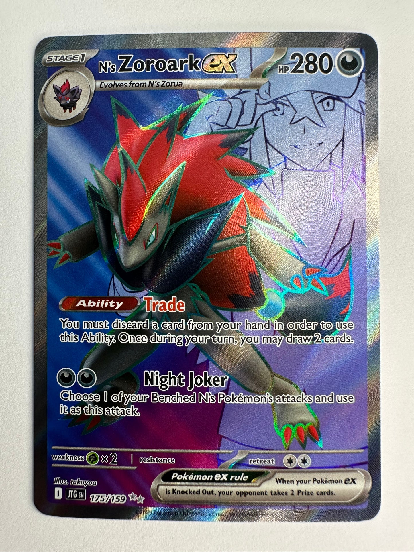 ENG - N's Zoroark ex (JTG 175) Journey Together
