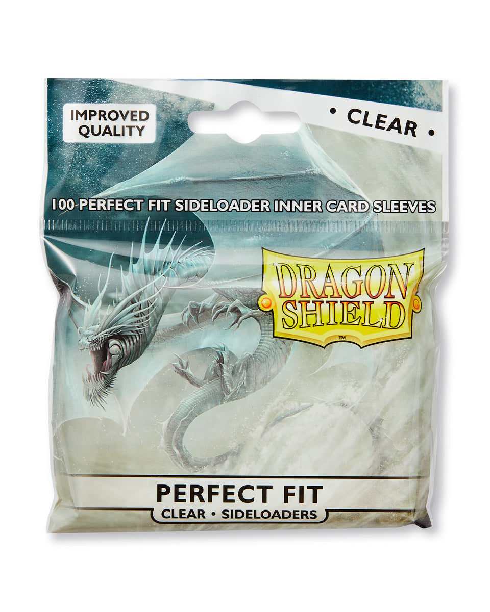 Dragon Shield - Standard Perfect Fit Sleeves: Clear [Sideloaders] (100 Sleeves)