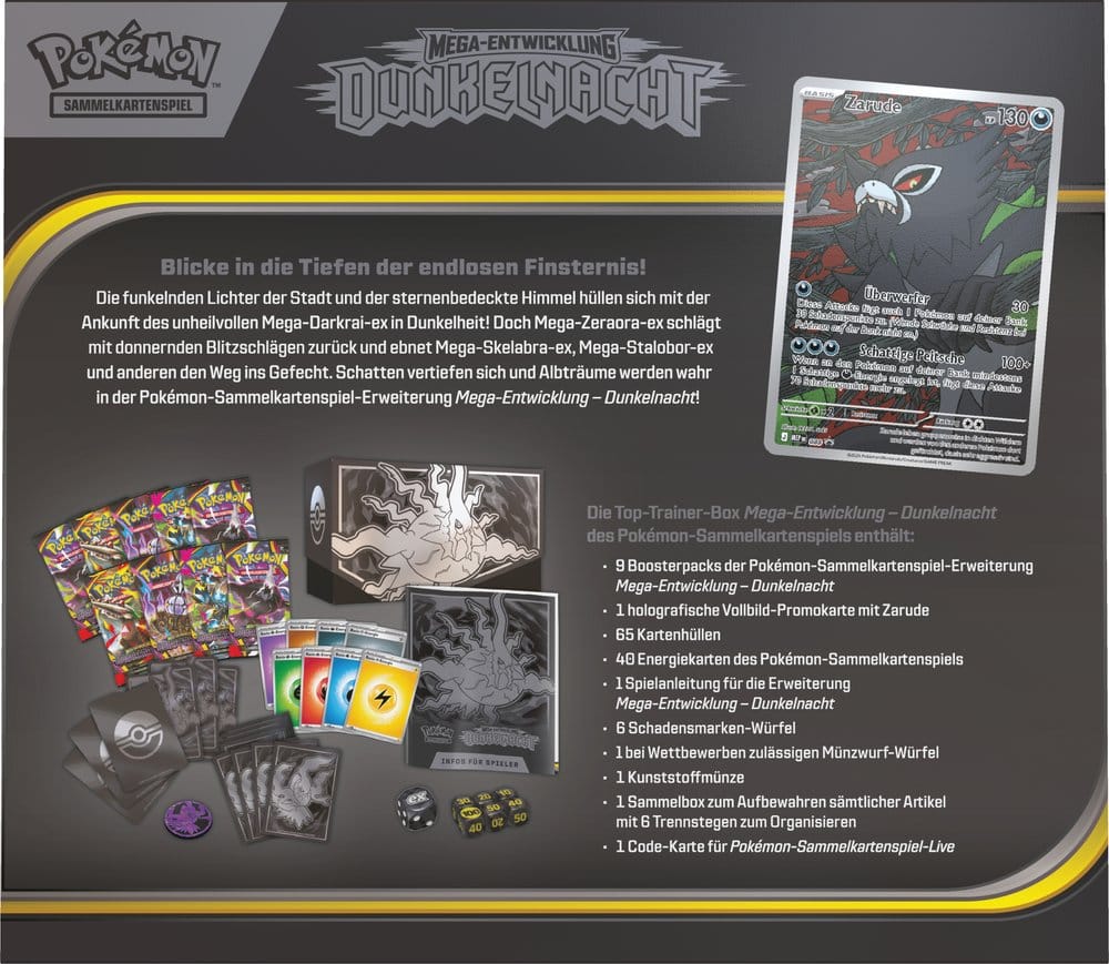 Pokemon TCG: Mega-Entwicklung – Dunkelnacht Top-Trainer-Box *Deutsche Version*