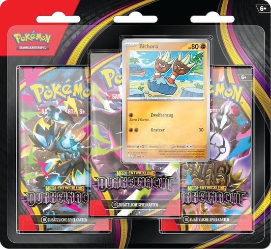 Pokemon TCG: Mega-Entwicklung – Dunkelnacht 3er-Pack Blister *Deutsche Version*